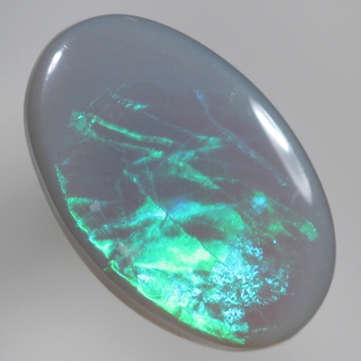 SOLID SEMI BLACK OPAL Green / turquoise rolling flash